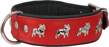 Нашийник Dogs My Love для бульдогів, м'яка натуральна шкіра, з підкладкою