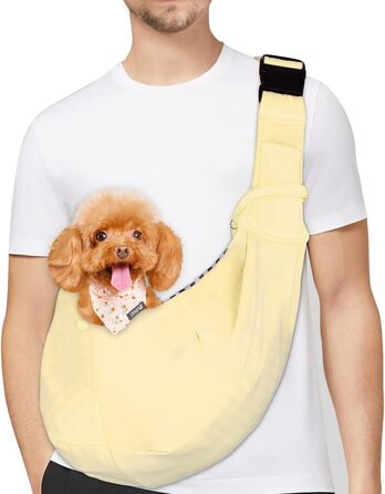 PetLoft Слінг-переноска для собак, реверсивний, регульований, для собак/кішок/кроликів (Бежевий)