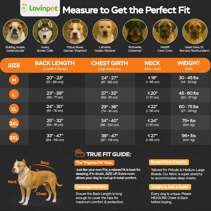 Комбінезон для собак великих порід LovinPet: дихаючий, з UV-захистом, антибактеріальний, для відновлення після операцій, зелено-помаранчевий, XX-Large