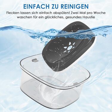 Миска для води для собак Gaethra без розливання, 2L, анти-розливання, велика миска для води для собак, миска для собак, витокозахисна, фонтанчик для собак, що багато п'ють