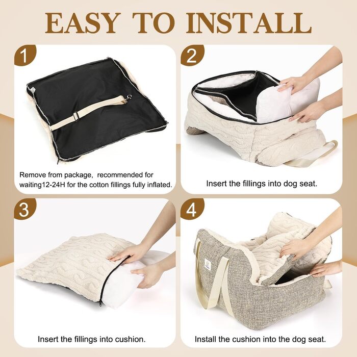 Автомобільний лежак для собак Pawaboo - водонепроникний, до 11 кг