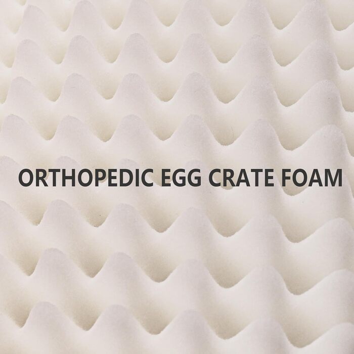 Ортопедичне собаче ліжко Patas Lague XL для великих собак, 106.7 x 71.1 см, водонепроникне, м'яке, тепле, зручне, з Eierkisten-піною, знімний, пральний чохол та антиковзаюча підкладка, сірого кольору