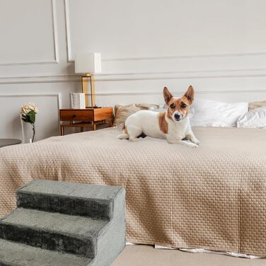 MaxxPet Сходи для собак і котів, складані, 43x41x30 см, для ліжка та дивану, сірі