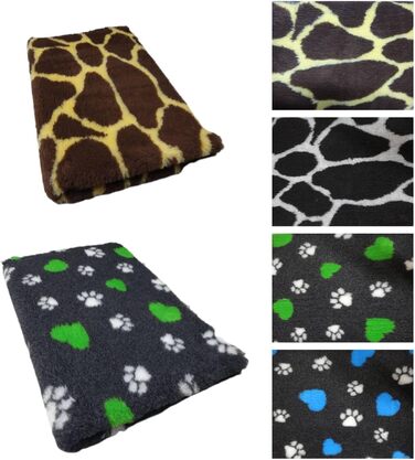 Кімоно для собак Vet-Bed Softbed Dry-Bed: вологостійкий килимок для собак, 22 мм ворс (1м x 1,60м, Жирафа, Чорний)