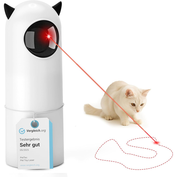Автоматичний лазерний вказівник для котів PetTec® - інтерактивна іграшка для котів, 24/7 зайнятість