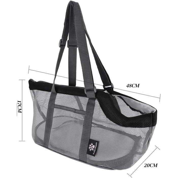 Транспортна сумка для тварин, переноска для собак та котів, чорна. Дыхаюча переноска для собак та котів, з міцним дном, регульована. Підходить для цуценят, кошенят та дрібних тварин.