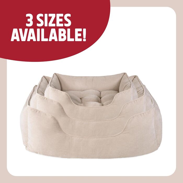 Ляжка для собак Rosewood Cord, квадратна, бежева, розмір S