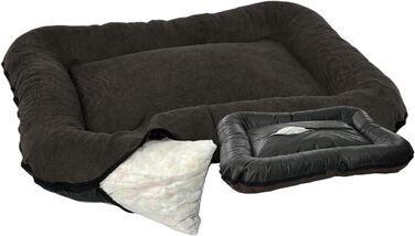 Матрац для собак KIM, ліжко для собак, подушка для собак, диван для собак, можна прати (M 80x60 см, сірий) M 80x60 см сірий