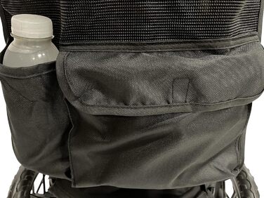 Petique Chinook Schwarz: розкішний візок для собак | Колеса 30 см, EVA, світловідбивачі | До 23 кг