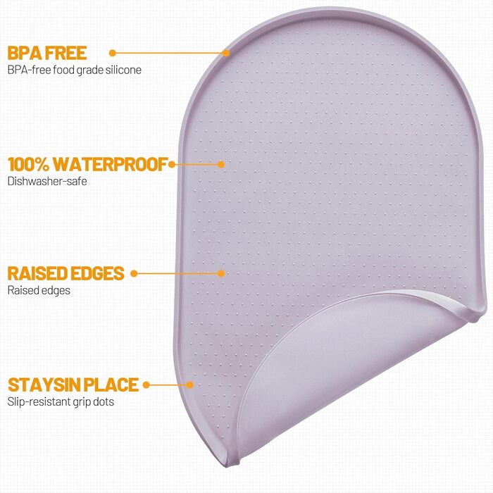 Водонепроникний силіконовий килимок для годівлі тварин Hubulk з високим бортиком, для собак та котів, захист від розливу, розмір 48.3 x 19 дюймів