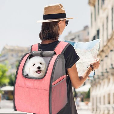 Рюкзак-переноска для котів та собак PETCUTE, транспортна сумка для маленьких тварин, зелений (рожевий)