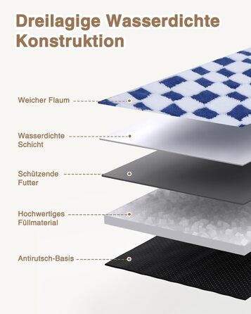 Ліжко ортопедичне для котів та собак KSIIA, 66x37 см, знімний чохол, блакитне. Диван-ліжко для маленьких собак з антиковзким дном та спинкою.