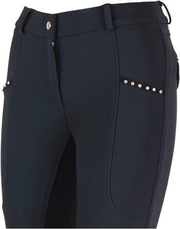 Лазура - жіночі зимові штани для верхової їзди Татьяна | Повний силіконовий наповнювач | Штани для верхової їзди з 2 бічними кишенями для телефону | Чорні або темно-сині штани для верхової їзди з повним наповнювачем | Верхова одяг розмір 34-46 42 Чорний