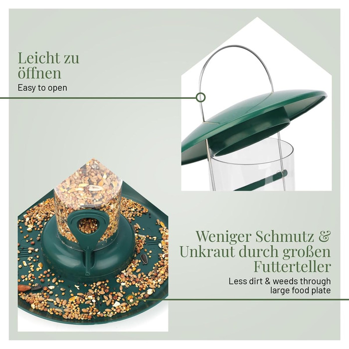 Пташник для диких птахів WILDLIFE HOME XL - годівниця для птахів, стійка до погодних умов, для саду та балкону