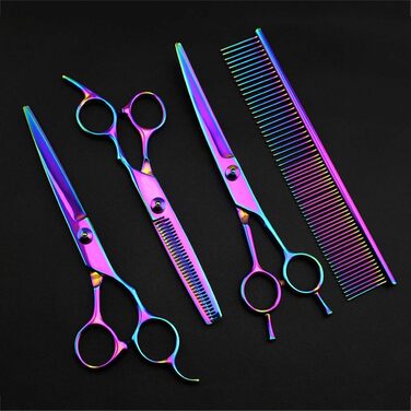 Набір професійних інструментів для грумінгу собак: ножиці, витончувальні ножиці, ножиці для стрижки, гребінець. 7-дюймові ножиці з нержавіючої сталі для собак та котів.