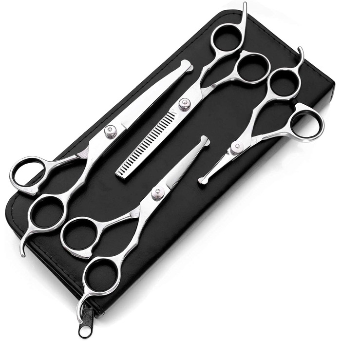 Набір для грумінгу домашніх тварин QUNINE: ножиці та тример для собак, котів та інших тварин