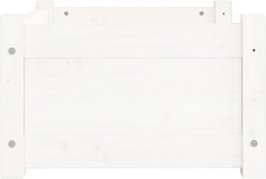 Крісло-ліжко для собак та котів біле, 55,5x45,5x28 см, масив дерева, сосна