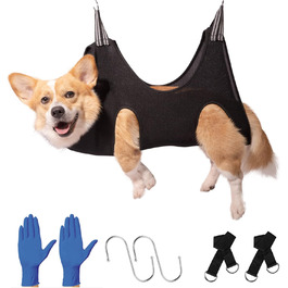 Гамак для грумінгу домашніх тварин: гамак для котів та собак, тримач для грумінгу, багатофункціональний, для догляду за шерстю та стрижки нігтів