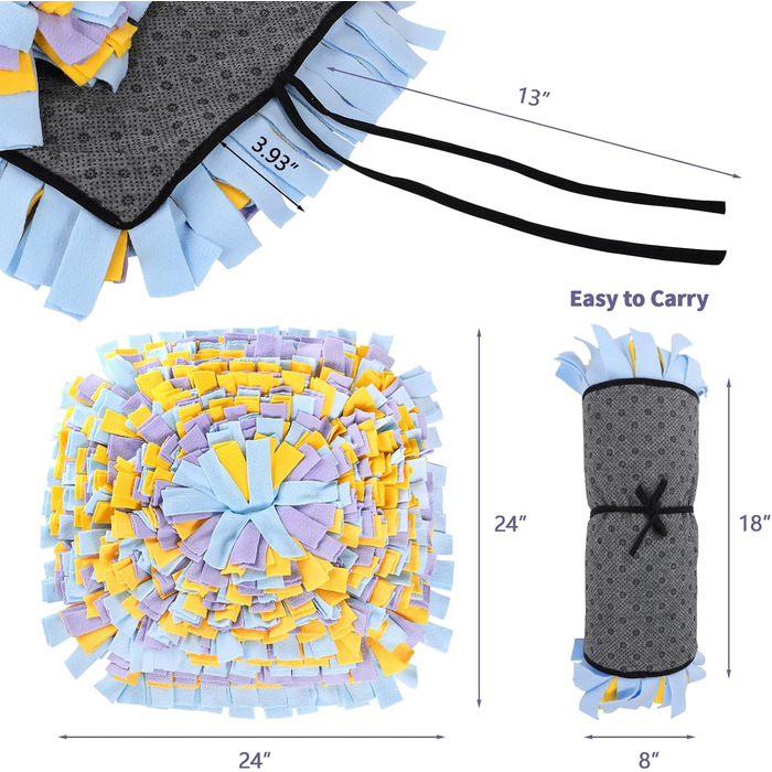 Нюхальна килимок для собак, маленький, великий, для носової роботи, годівниця, міцний нюхальний килимок, інтерактивна іграшка-пазл для домашніх тварин для природного пошуку їжі, тренування та зняття стресу