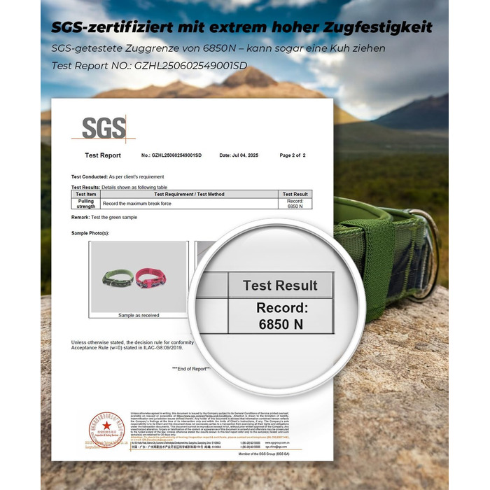 Нашийник для собак Premium NeckShield Kontroll – 5 см, з посиленим амортизуючим наповнювачем, сертифікована безпека SGS, професійний захист для великих і дуже великих собак, 50-58 см, колір Джунглі Ніч