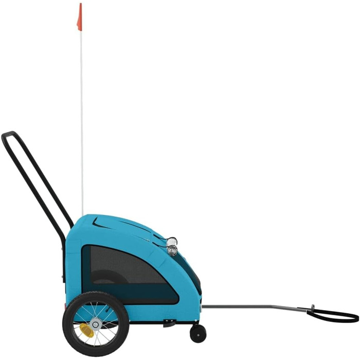 Трансформер для собак з рамою з емальованої сталі, Oxford-тканина, PVC-дах, вантажопідйомність до 45 кг, Model93956 (синій, 125 x 52 x 53 см)