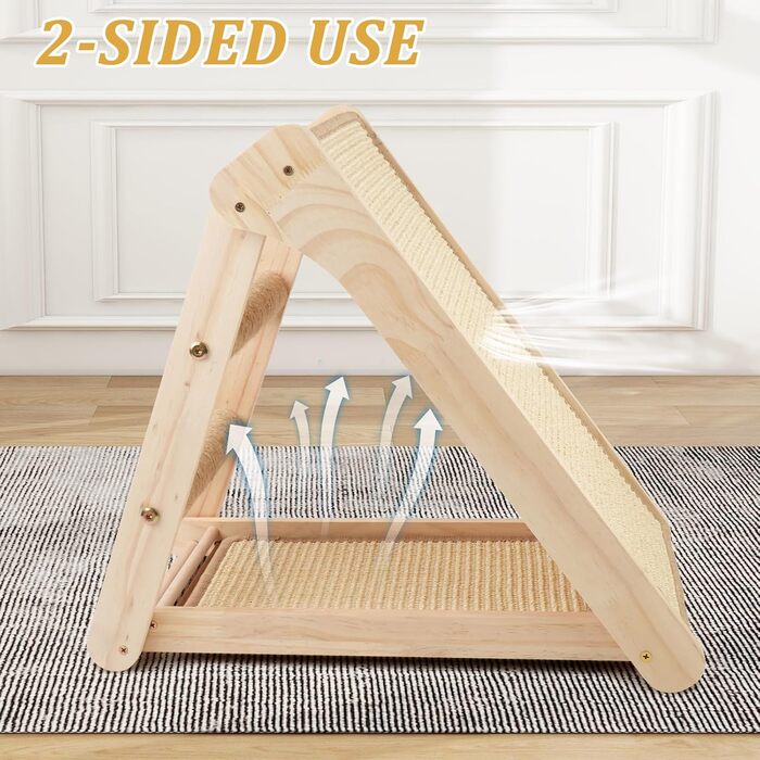 Котяче дряпальний борд Sibosen, 53x49x45 см, 3-в-1, з високоякісного сизалю, без встановлення