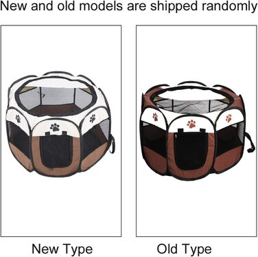 Ігровий вольєр для тварин Garosa, розкладний вольєр для собак/котів/кроликів, сітчаста конструкція, намет для ігор (колір кава)