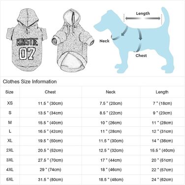 Персоналізований пуловер з капюшоном для собак, з іменем та номером, зимовий одяг для собак