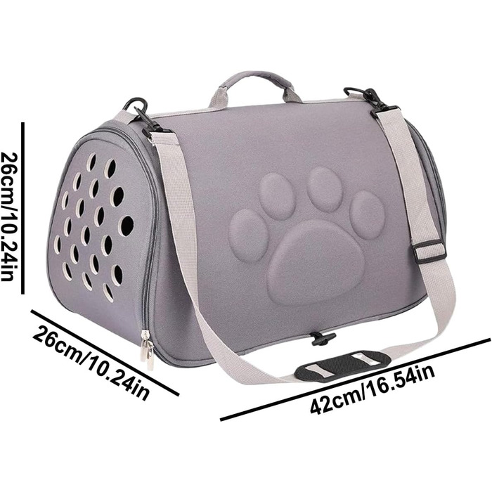 Транспортна сумка для кота Katzen Reisetasche - сіра, для подорожей та прогулянок