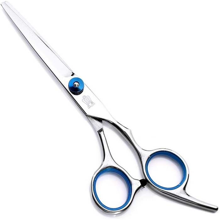 Набір професійних ножиць для грумінгу собак та котів Fellscheren 6 Zoll (15 см) – прямі та зігнуті леза, нержавіюча сталь, блакитний колір