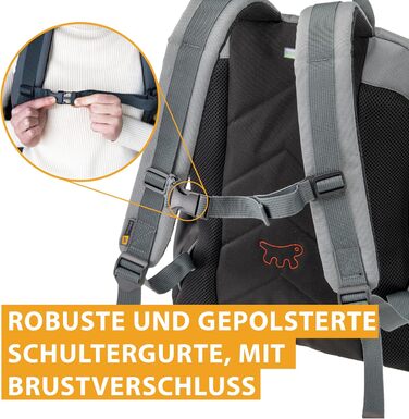 Рюкзак для собак та котів Ferplast Voyager Backpack, сірий, M-L