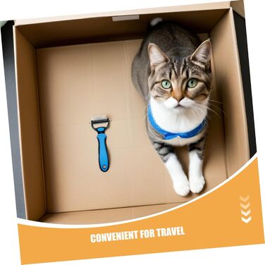 Кгребінець для видалення ковтунів та підшерстка для котів та собак, 2 шт. - безболісна доглядова щітка з нержавіючої сталі