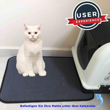 Килимок для котячого туалету Blue Eyes, сірий, 3XL, для збору наповнювача