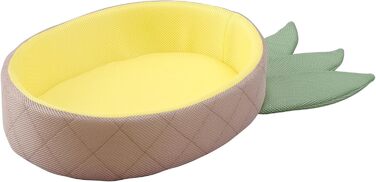 Килимок для тварин Iris Ohyama у формі ананаса, килимок-подушка, кошик, 40x69x12 см, миючий, з неслизьким покриттям, для собак