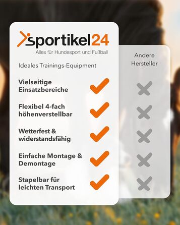 Кегель-бар'єри Sportikel24 для аджиліті – набір бар'єрів для собак, коней та дітей – 50 см