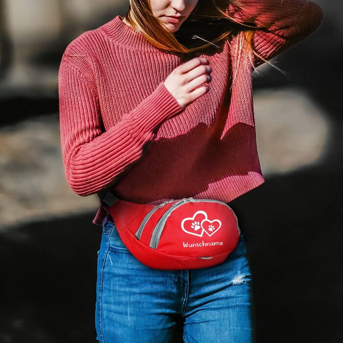 Персоналізована сумка для ласощів для собак з іменами та дизайном | Сумка для дресирування собак | Зелено-блакитний колір