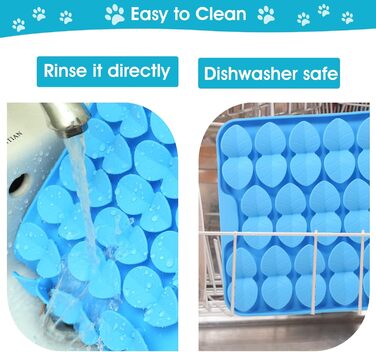 Килимок для собак VOOWO, силіконовий килимок-нюхалка, миска-повільний годівник для собак, килимок для годування собак, повільний годівник, килимок-нюхалка для маленьких, середніх та великих собак (блакитний, маленький)