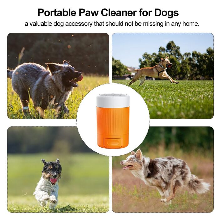 Автоматичний очищувач лап для собак - мийка лап з м'якими силіконовими щетинками