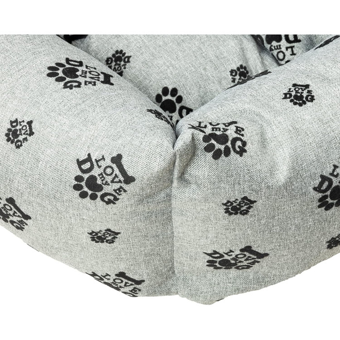 Водонепроникне ліжко для собак - ліжка для маленьких та великих собак - ліжко для собак з неслизьким дном - собачий кошик, собачий лежак (120x90x20, сіре льоноподібне, 