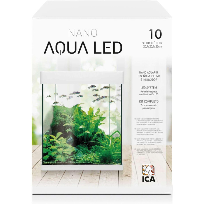 Акваріум ICA KNA10 Nano Aqua LED Crystal, 10 л