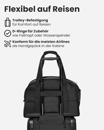 Транспортна переноска для собак Larkson до 8 кг, Бежева - Tjark - для подорожей літаком, для собак та котів. Відповідає вимогам більшості авіакомпаній