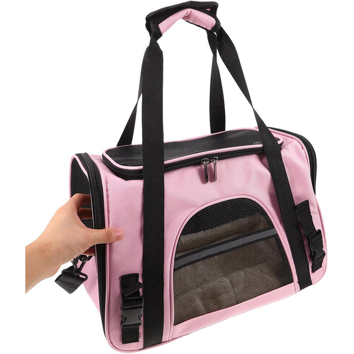 Транспортна сумка для котів LOLIPPYY: дихаюча сітка, складана, для подорожей в авто та на вулицю, м'яка, з надійним замком