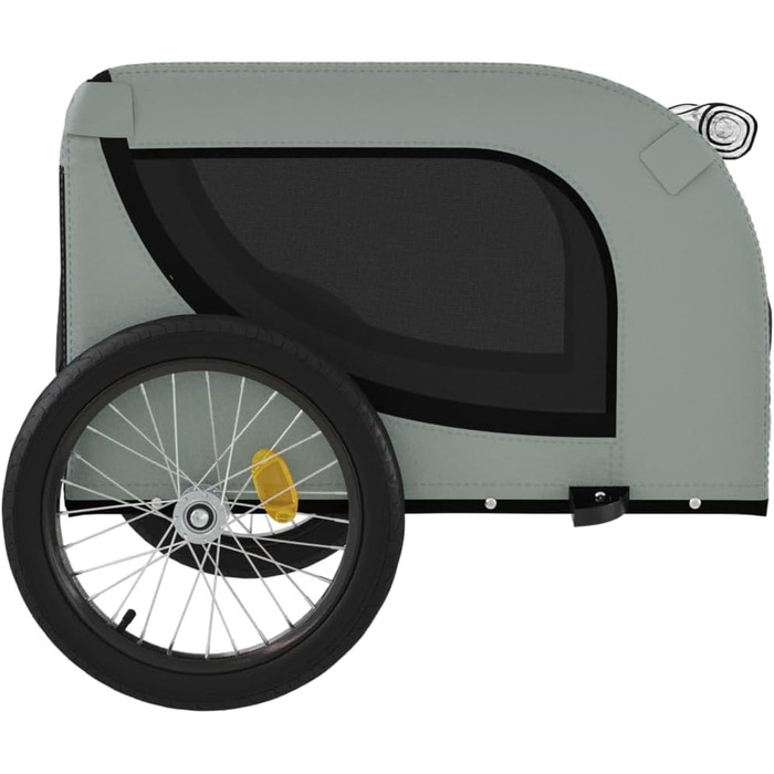 Причіп для велосипеда, переноска для собак та домашніх тварин (136x69x73,5 см, сірий та чорний)