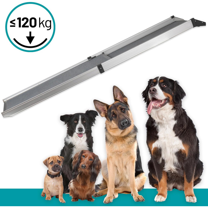 Рампа для собак VOSS.PET, висувна, алюмінієва, 100-180 см, до 120 кг