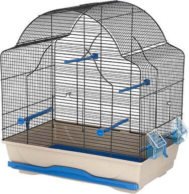 Клітка для птахів Kerbl Daisy 56×36,5×62 см, синя/сіра