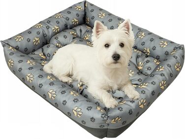 Водонепроникне ліжко для собак - ліжка для маленьких та великих собак - ліжко для собак з неслизьким дном - собачий кошик, собачий лежак 75x65x20 Великий слід