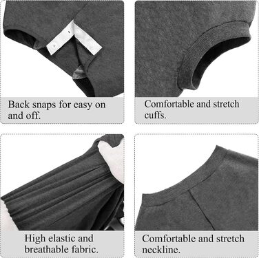 Післяопераційний боді для собак Cyponpy: захист від лизання та ран (L, сірий)