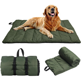 Водонепроникний килимок для собак 110x68 см: м'який, неслизький, для подорожей, авто, активного відпочинку (темно-зелений)