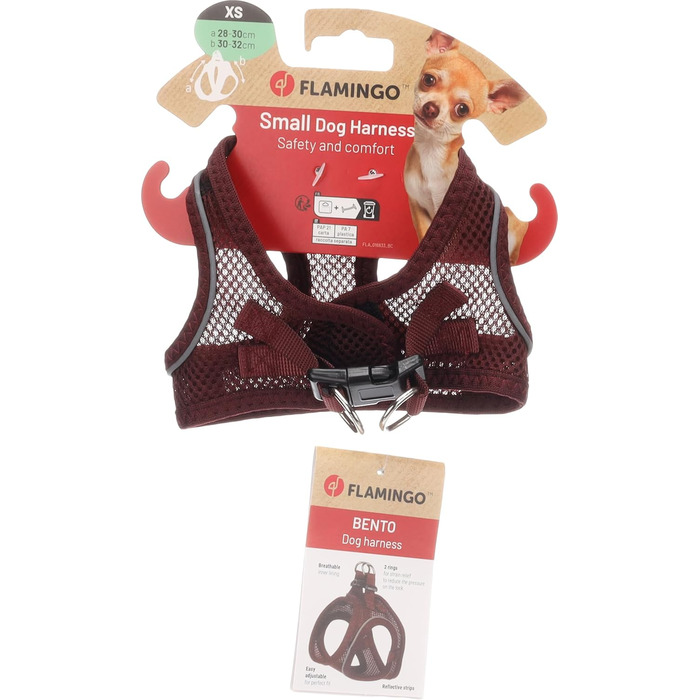 Шлейка для собак середнього розміру Flamingo Step&Go Bento (фіолетовий, XS)