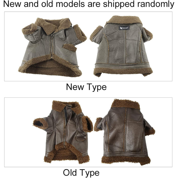 Зимова куртка для собак Pssopp з PU-шкіри, плюшевий підкладка, для маленьких, середніх та великих собак, для прогулянок на вулиці (XL, XL)